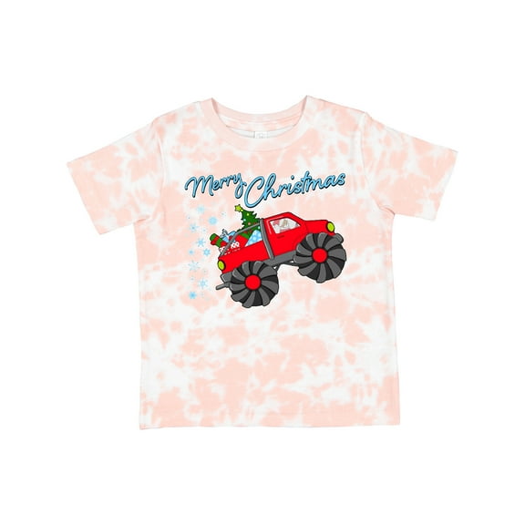 Inktastic Merry Christmas Santa Drives a Monster Truck Boys or Girls Toddler T-Shirt