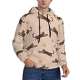 thumbnail image 2 of Kdxio Leopard Print Print Mens Casual Hooded Collar Drawstring Hoodies Pullover Sweatshirts Casual Long Sleeve Shirts-XX-Large, 2 of 7