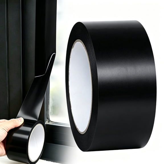 Black Duct Tape, Industrial Grade 2 Inches x 36 Yards, 9 Mil Heavy‑Duty, Waterproof, Flexible, No Residue, UV Resistant for Crafts & Home Improvement
