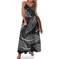 thumbnail image 1 of Vestido de hojas verdes con piñas de Navidad, vestido largo sexy con tirantes, estilo callejero, vestidos largos informales, vestidos de primavera con cuello en V y gran tamaño, 1 of 7