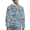thumbnail image 7 of Daiia Dolphins Pattern Women's Fashion Hoodies & Sweatshirts with Kangaroo Pocket Hooded Sweatshirt with Eye-catching Drawstrings-Large, 7 of 7