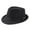 Black, variant on Teissuly Jazz Hat Men's Breathable Linen Top Hat Hat Curl