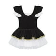 thumbnail image 2 of iiniim Girls Christmas Elf Santa Claus Dance Tutu Dress Ballet Figure Ice Skater Dancewear Black 10, 2 of 7