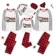 thumbnail image 2 of Pijamas familiares a juego de Navidad, conjuntos de pijamas a cuadros blancos y negros, Santa Hustle Christams en julio, 2 of 4
