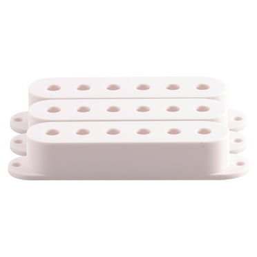 Seismic Audio White Single Coil Pickup Covers for Fender Strat Guitar - Pack of 3 White - SAGA11