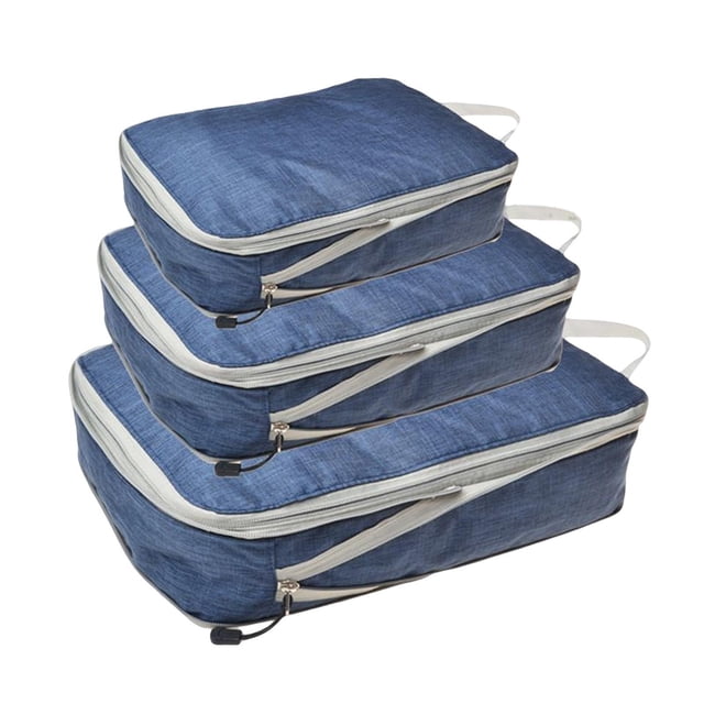 Ounissouiy 3 Pieces Waterproof Luggage Organiser Lightweight Bags Storage Clothes Almacenamiento y organización del hogar Armada 3 piezas