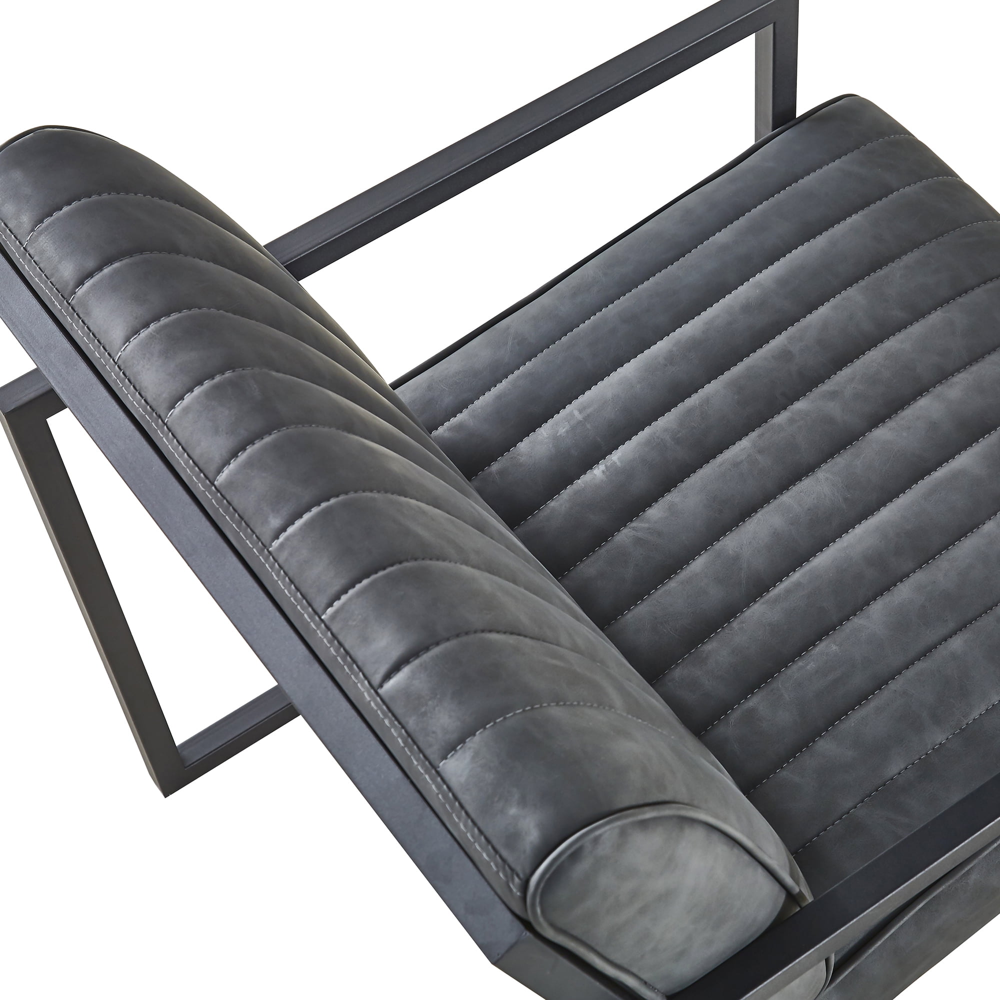 Kadyn Arm Chair, Single Sofa Chairs for Bedroom, Fabric Armchair for Living Room, Dark Grey