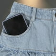 thumbnail image 6 of Women's Pink Pleated Denim Skirt Casual Everyday Pink Good Blue S, 6 of 6