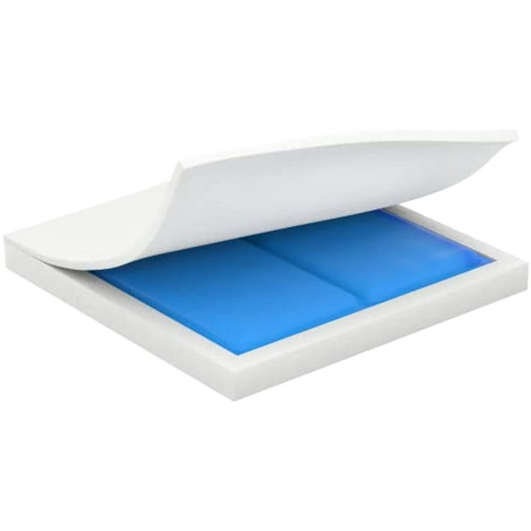 Dynarex Ever-Soft Anti-Thrust Wedge Gel-Foam Cushion Corrective Wheelchair  Cushion 300 lb Weight Capacity Blue/Grey 18 x 16 x 4 x 2 1 Cushion