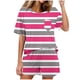 thumbnail image 1 of Conjunto de Pijama de las Mujeres de Moda Casual Color Sólido Manga Corta Cuello Redondo Top Y Pantalones, 1 of 6