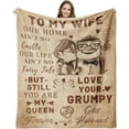 thumbnail image 1 of LHSHID Mothers Day for Wife Gifts to My Wife Blanket Wife Birthday Gift Ideas from Husband Wedding Anniversary Birthday Blanket Romantic Gifts for Wife 30"x40", 1 of 7