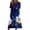 Dark Blue, variant on Women's 4th of July Independence Day Casual Dress Short Sleeve Crew Neck Star Pattern Loose Fit with Side Pockets Suitable for Daily Wear and Outdoor Activities Sky Blue XL