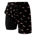 thumbnail image 2 of Womens Swim Shorts with Compresssion Liner 2026 Summer Casual Elastic Waist Leopard Print Board Shorts with Pockets Beachwear, 2 of 5