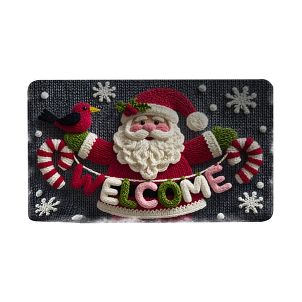 Alfombras para el Dormitorio Alfombra de Navidad Alfombra de Navidad Almohadilla de Navidad Decoración de Navidad Adecuada para la Sala de Estar Dormitorio Decoración de Cocina Baño Decoraciones de Na