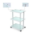 thumbnail image 2 of Eva Beauty Trolley Facial Cart With Glass Top for Beauty Salon Tattoo Studio, White, 2 of 3