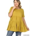 thumbnail image 2 of Zenana Women & Plus Summer Casual Short Sleeve Tiered Ruffle Tunic Peplum Tank Top, 2 of 4