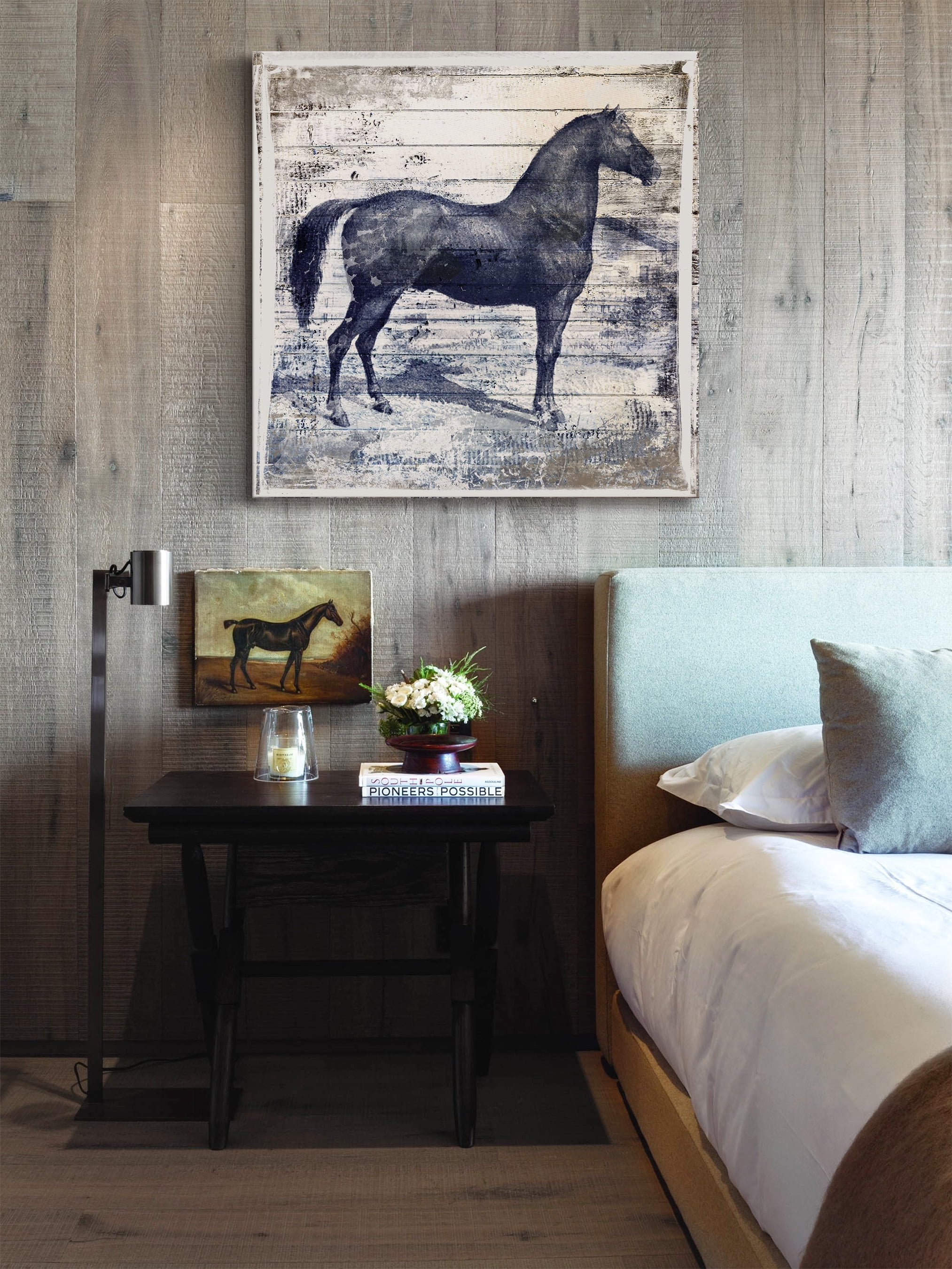 "Black Horse II" Painting Print on Wrapped Canvas