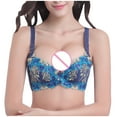 thumbnail image 4 of VerPetridure Wirefree Minimizer Bras for Women Non Padded Full Coverage Underwire Bras Floral Print Everyday Underwear, 4 of 4