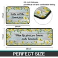 thumbnail image 3 of Lemon Kitchen Rug Decor Set of 2, Washable Microfiber Running Rugs Lemon Decoration Mats 17"x 47" + 17"x 23" (Light Blue), 3 of 6