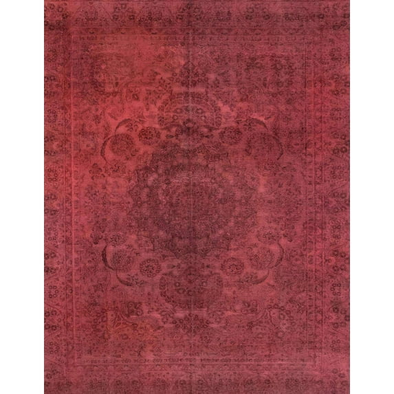 Ahgly Company Indoor Rectangle Abstract Red Abstract Area Rugs, 2' x 5'