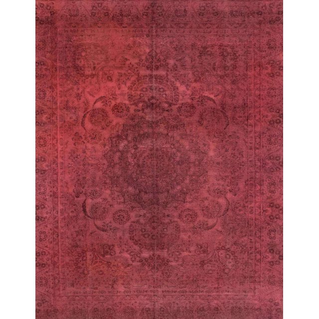 Ahgly Company Tapis de Zone Abstraits Rouges Rectangulaires d'Intérieur, 7 Pieds x 10 Pieds