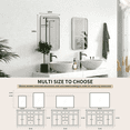 thumbnail image 3 of PAIHOME Silver Metal Framed Bathroom Mirror for Wall, Vanity Mirror for Modern Decorative, 3 of 7