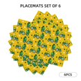 thumbnail image 3 of Placemats Set of 4 / 6, Checkered tractor St Patrick's yellow Placemats for Dining Table Indoor/Outdoors Heat Resistant Washable Placemats 18" x 12", 3 of 8