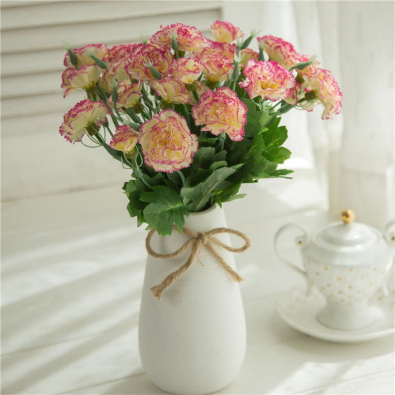 Mother's day gift Artificial roses arrangement in a wooden pot shabby chic style