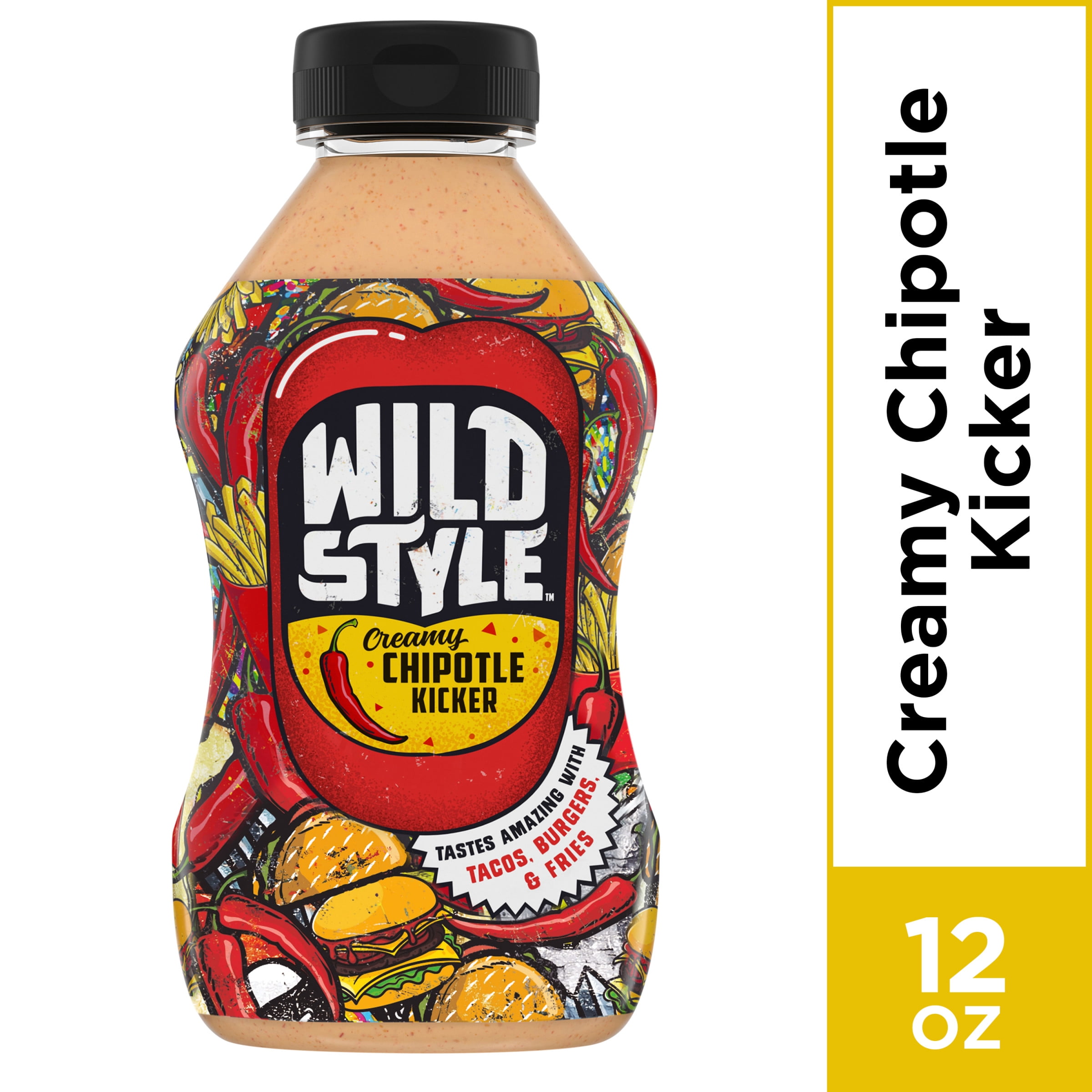 Wild Style Creamy Chipotle Kicker Sauce, 12 oz Bottle