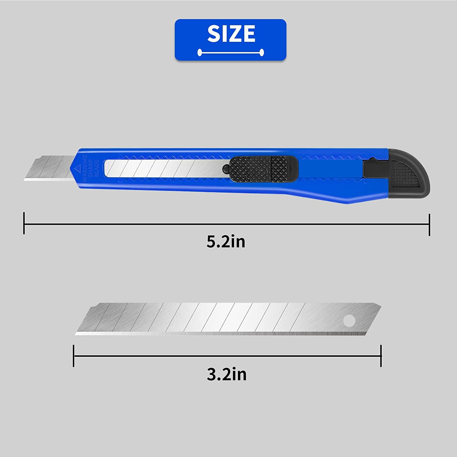 DIYSELF 96-Pack Utility Knife – Premium Box Cutters, Retractable Razor Blades