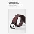 thumbnail image 7 of Nmnitkp Belt Men's Women's Double Prong Buckle Canvas Belt, Adjustable Multi-hole Breathable Nylon Woven Waist Belt for Jeans, Pants, Daily Wear & Outdoor Activities Coffee,Free Size, 7 of 7