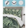 thumbnail image 4 of Palm Leaves Twin Size Down Alternative Comforter, Lightweight Comforter Quilt Bedding Set with Pillow Shams Country Summer Botanical Tropical Plants All Seasons Bed Comforter Duvet Insert 68"x86", 4 of 7
