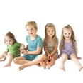 thumbnail image 2 of HAOYUNL Kids Summer Set Bamboo Fiber Children's Summer Wear - Lightweight Short Sleeve Shorts Set for Boys Girls 9M-7Y, 2 of 10