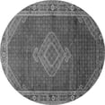 thumbnail image 1 of Ahgly Company Indoor Round Medallion Gray Traditional Area Rugs, 4' Round, 1 of 1