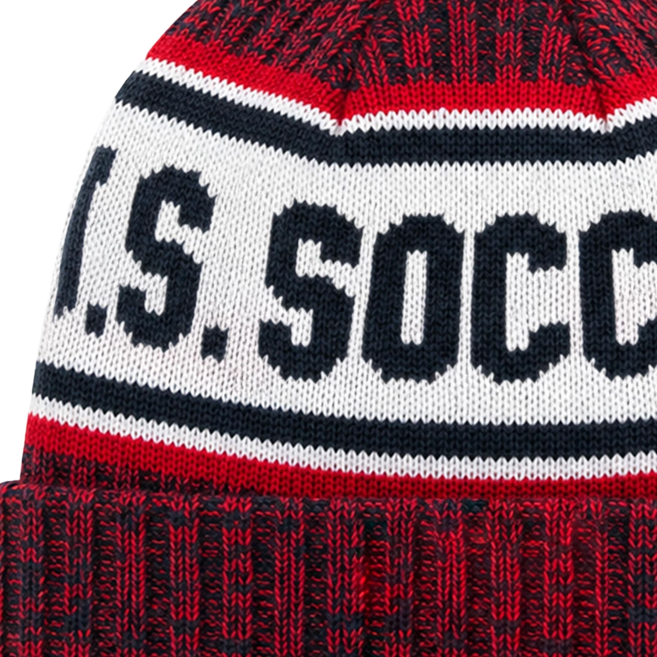 Icon Sports Officially Licensed US Soccer Federation Beanie - Unisex Adult - USA42BN Red