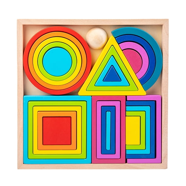 Juguete de rompecabezas a juego con forma de color, regalos interactivos creativos coloridos para niños pequeños