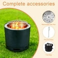 thumbnail image 4 of Withniture 15 Inch Smokeless Fire Pit, Black Stainless Steel Smokeless Wood-Burning Camp Fire Pit with Carry Bag Black Smokeless Firepit Outdoor for 2-4 People, 4 of 8