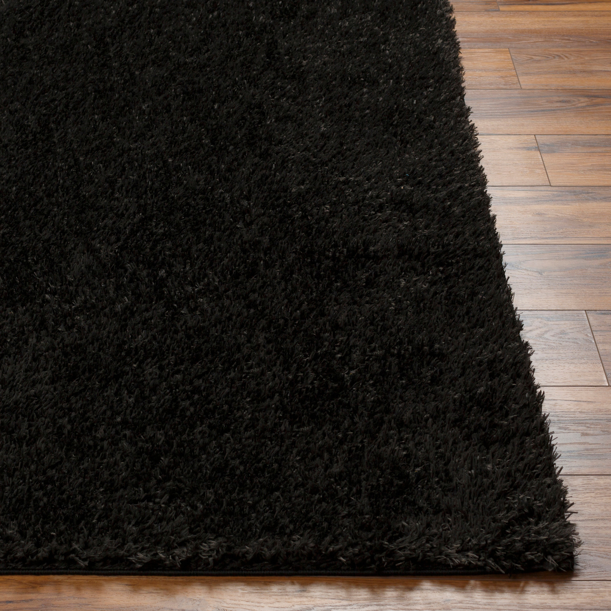 Artistic Wavers Moda Shag Area Rug, 5'3" x 7', Black
