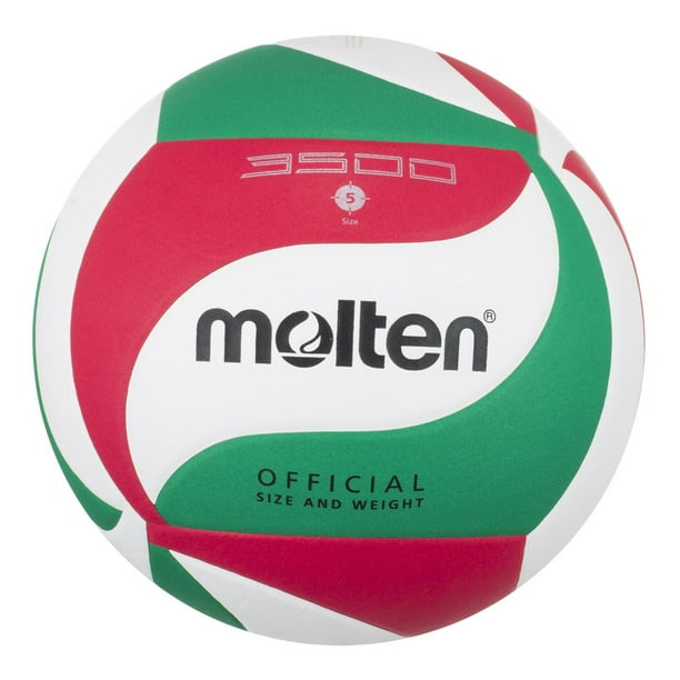 Balón de Voleibol Molten V5M3500 No.5 PU Laminado Tricolor Verde/Blanco/Rojo