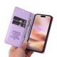 thumbnail image 3 of Funda para iPhone 16 Plus Estuche de Cuero PU Tipo Cartera con Ranuras para Tarjetas y Cierre Magnético, 3 of 5