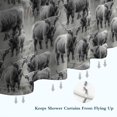 thumbnail image 6 of Gray Highland Cow Group Pattern Shower Curtain 72"x84" ,Bathroom Decorative Shower Curtains Set with 12 Hooks,Modern Waterproof Washable Shower Curtain, 6 of 6