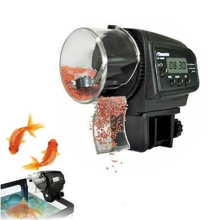 - Zimtown Digital LCD Automatic Auto Aquarium Tank Fish Food Feeder Timer Feeding