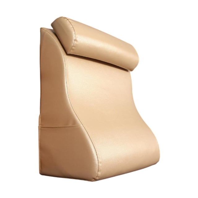 Cabecera de almohada de almohada acolchada decoración acolchada portátil almohada de soporte de cuello trasero ergonómico para viajar en el sofá de la Caqui