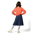 thumbnail image 3 of MeMoi Girls Cargo Sleeve Cotton Rich Bomber Style Long Sleeve T-Shirt - Girls - Female, L, Coral, 3 of 11