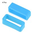 thumbnail image 3 of Uxcell Watch Band Strap Loops Silicone Watch Holder Keeper for 20mm Width Watch Band, Light Blue 4 Pack, 3 of 5