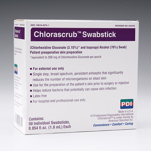 PDI Impregnated Swabstick Prevantics Sponge Tip Plastic Shaft 70