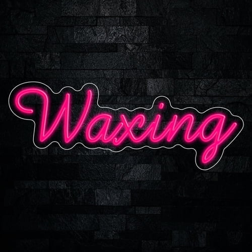 Waxing Neon LED Sign 24"L x 9"H #32860