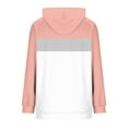 thumbnail image 4 of HAiming Color Block Hooded Sweatshirt for Women Casaul Long Sleeve Pullover Tops Hoodies with Pocket, 4 of 6