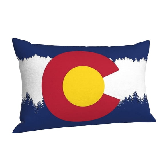 Hidden Zipper Pillowcases Colorado Flag Lumbar Pillow Case Decorative Pillow Cases Bed Cushion Covers 20"x30"