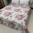 Bedspread Quilted Bed Cover Queen King Size Pastoral Style Coverlet Non